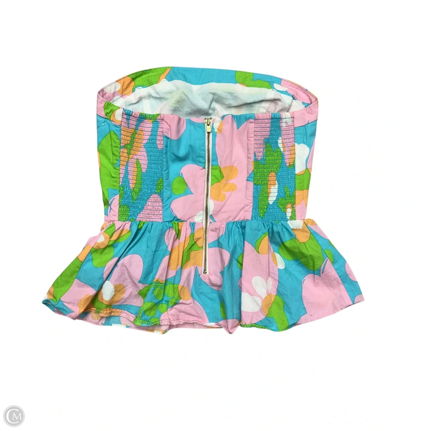 Top Sleeveless Designer By Lilly Pulitzer In Blue & Pink, Size: Xs