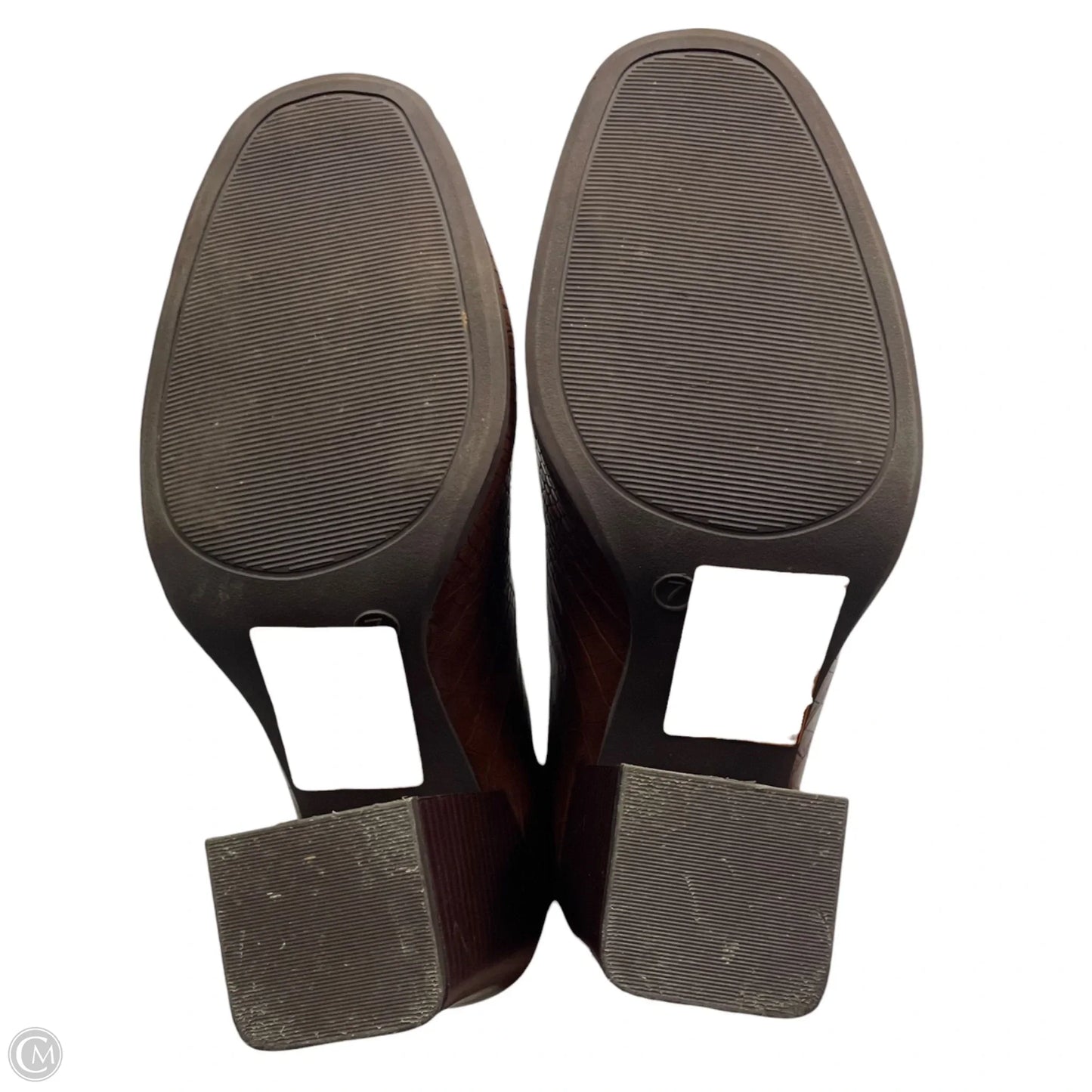 Boots Ankle Heels By Tru Comfort In Brown, Size: 7