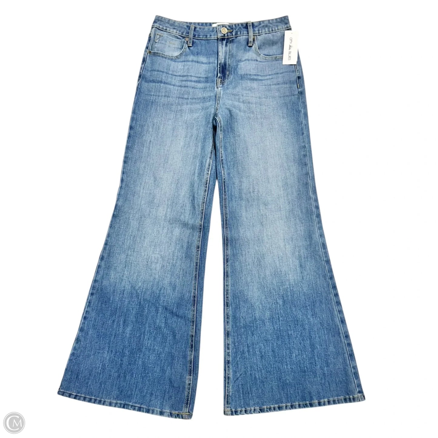 Jeans Wide Leg By City Blues In Blue Denim, Size: 8