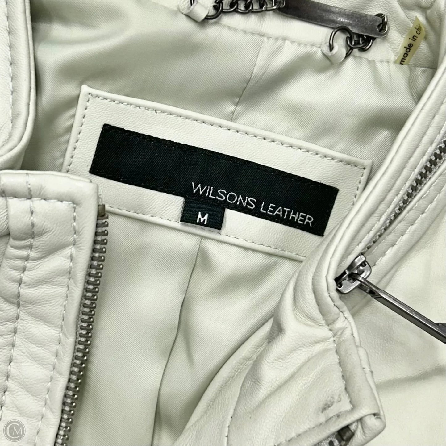 Jacket Leather By Wilsons Leather In Pale Mint, Size: M