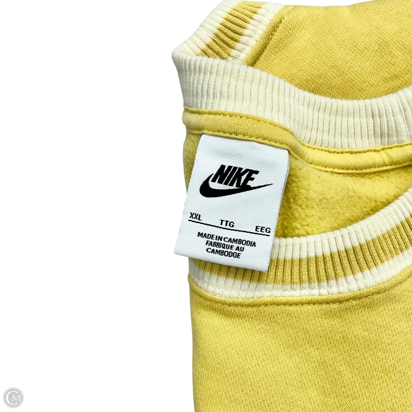 Sweatshirt Crewneck By Nike Apparel In Yellow, Size: Xxl