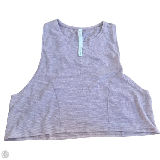 Athletic Tank Top By Lululemon In Mauve, Size: L