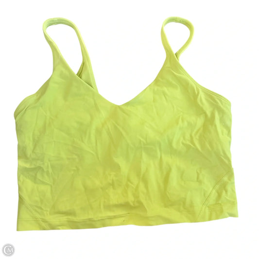 Athletic Tank Top By Lululemon In Chartreuse, Size: M