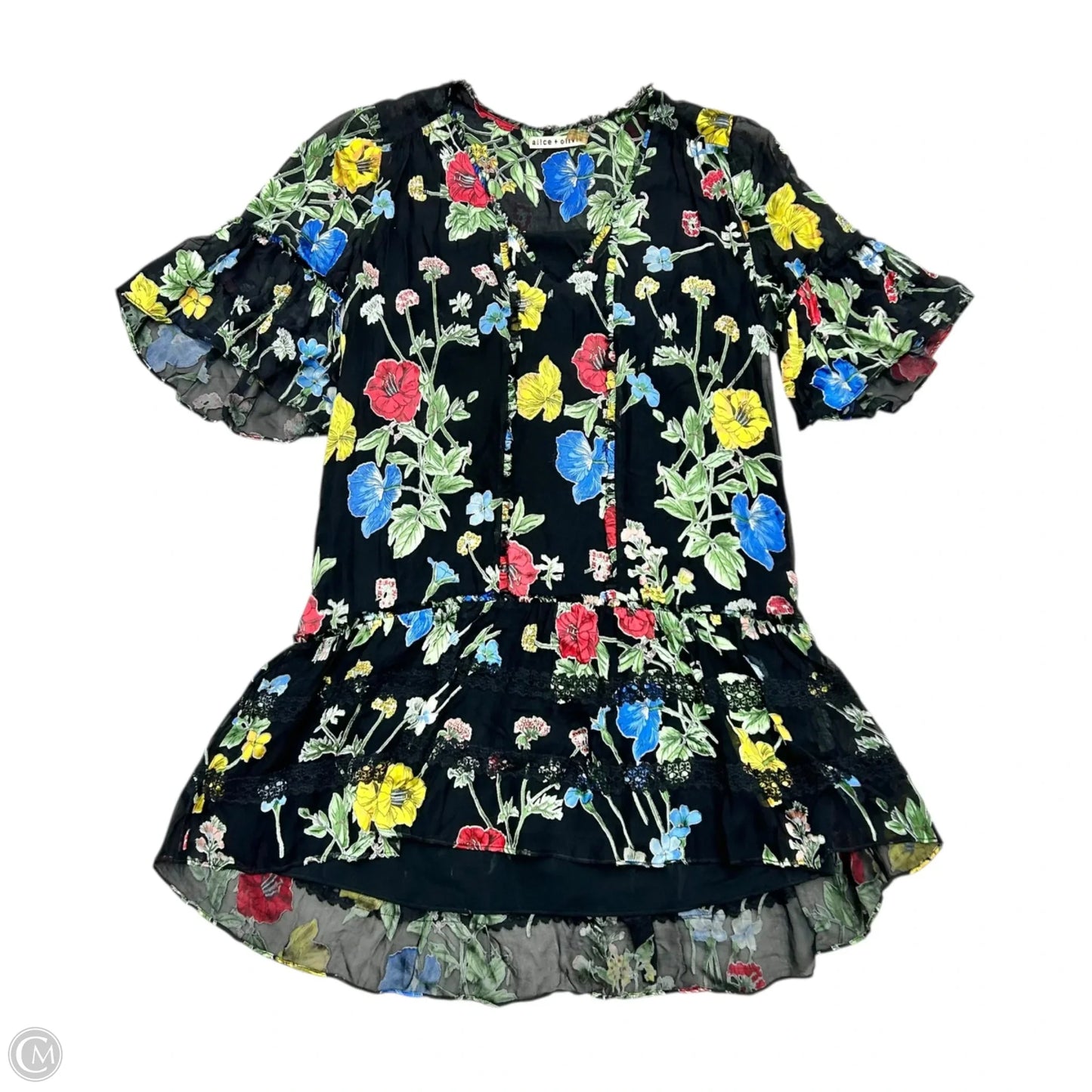Dress Designer By Alice + Olivia In Floral Print, Size: Xs