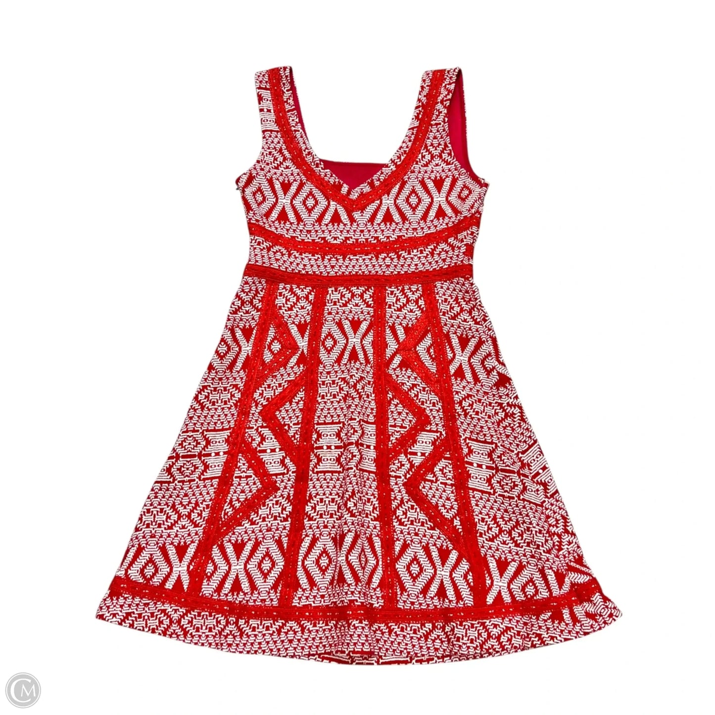 Dress Casual Short By Maeve In Red & White, Size: Xs
