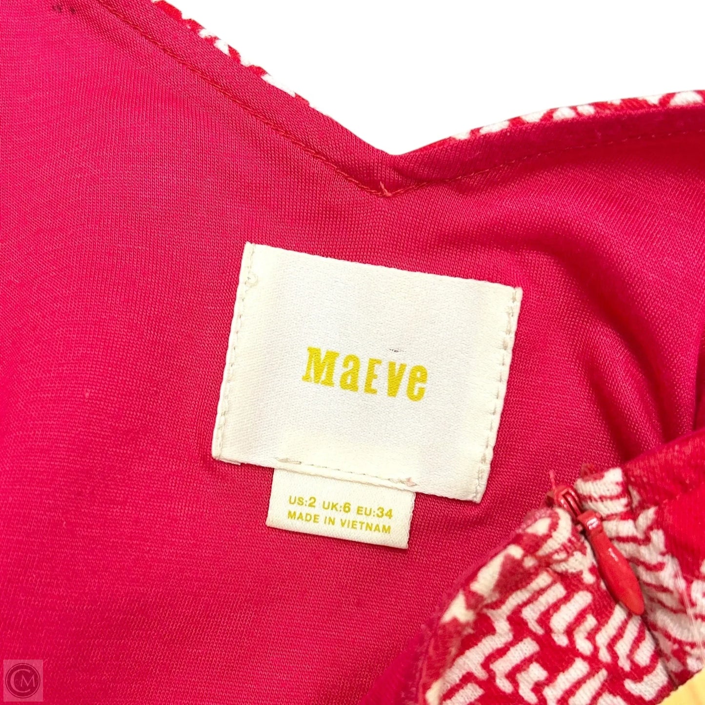 Dress Casual Short By Maeve In Red & White, Size: Xs