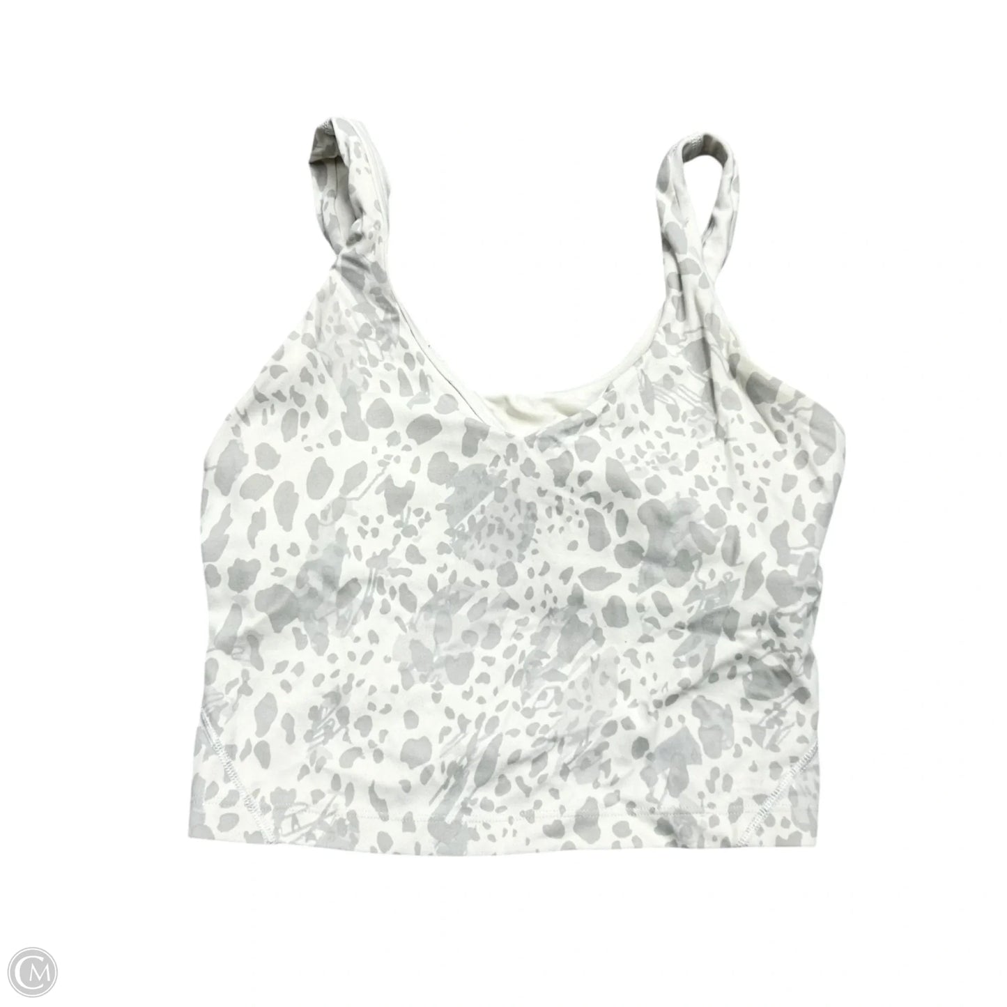 Athletic Bra By Lululemon In Grey & White, Size: S
