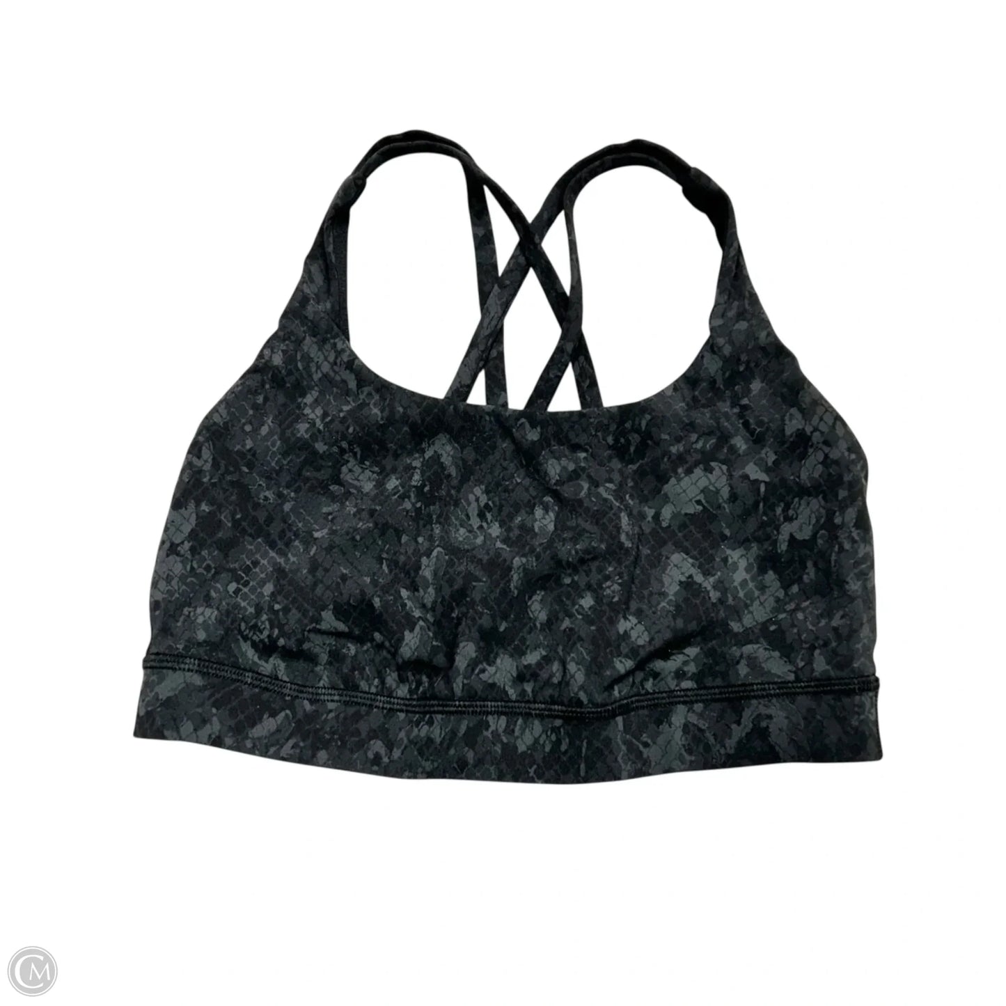 Athletic Bra By Lululemon In Black & Grey, Size: S