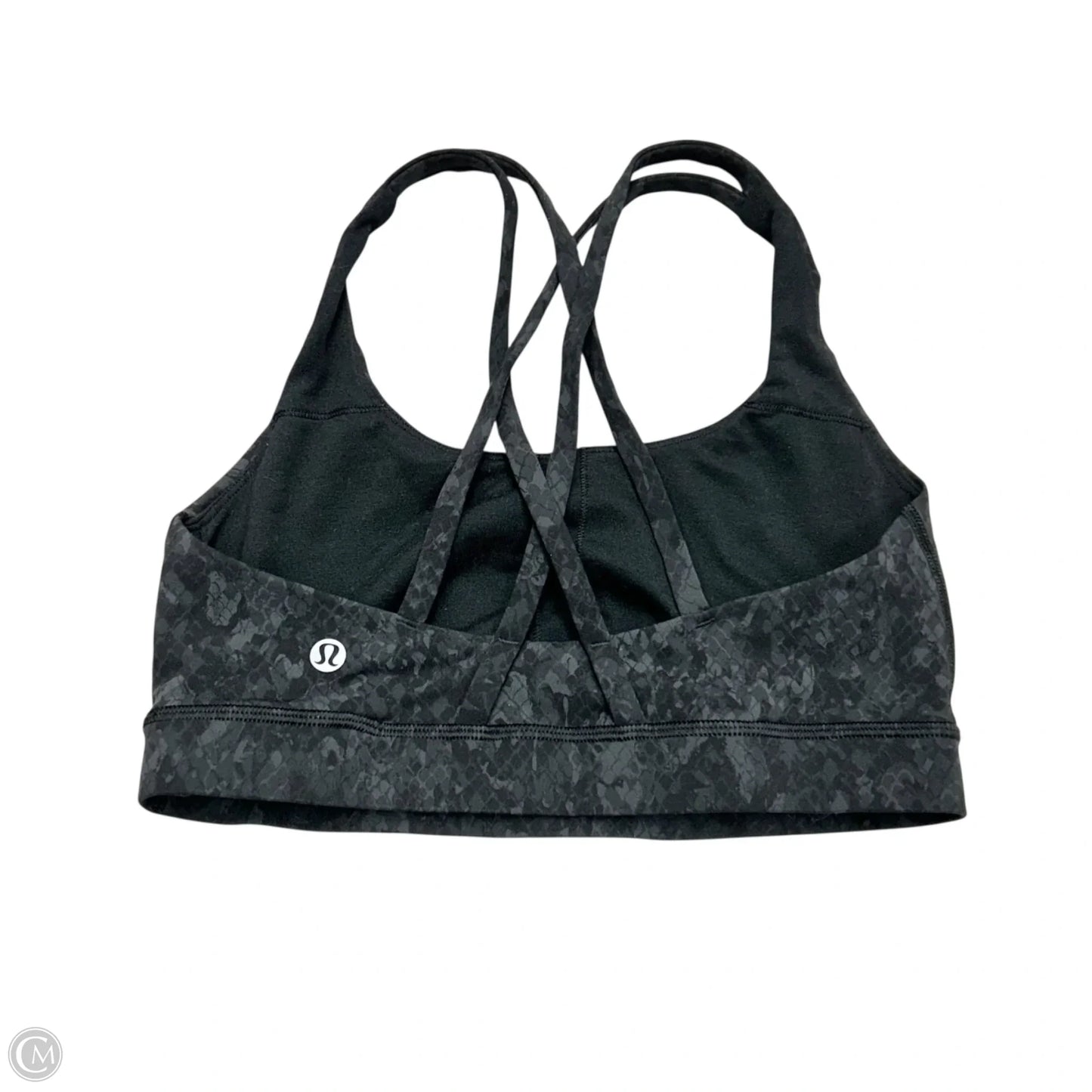 Athletic Bra By Lululemon In Black & Grey, Size: S