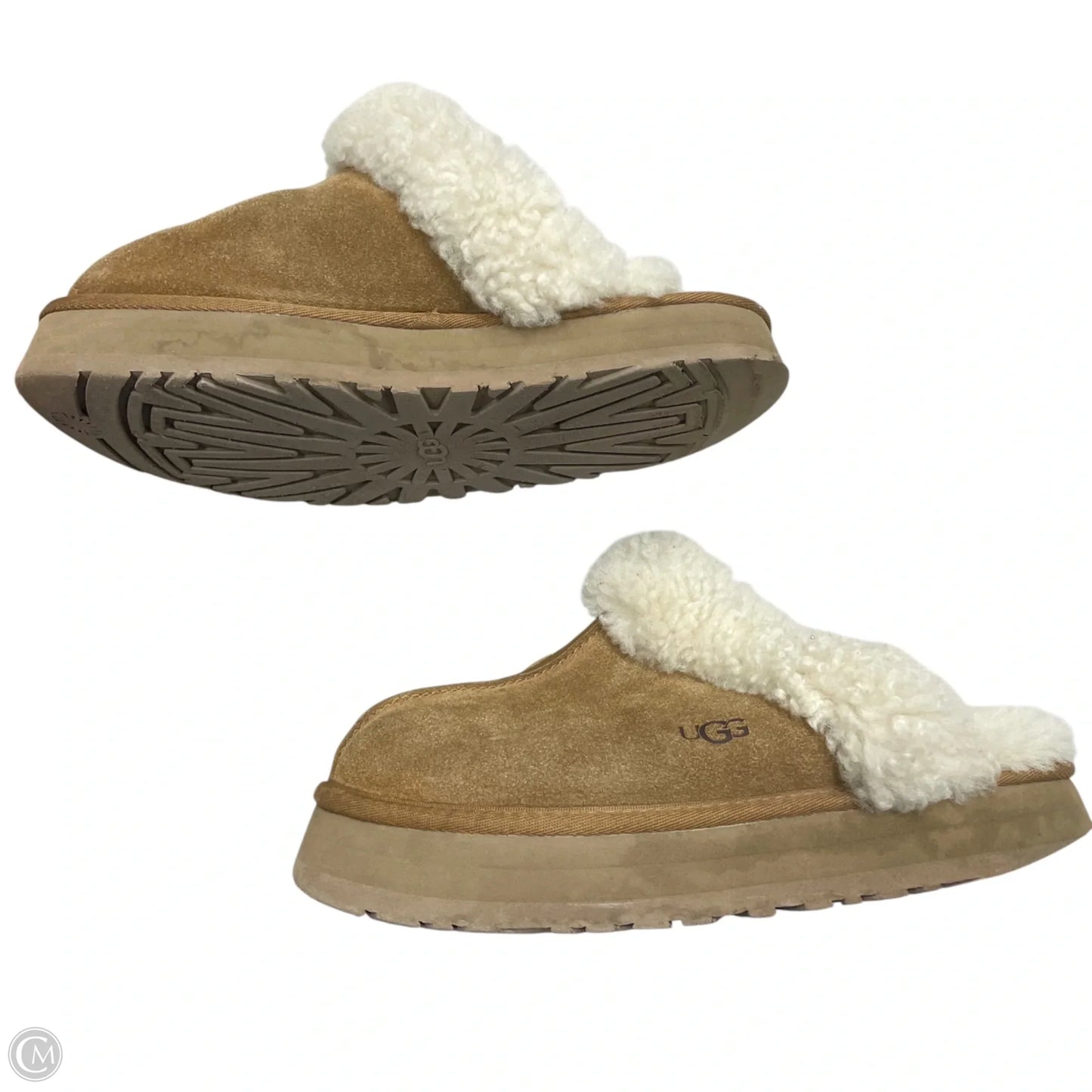 Slippers Designer By Ugg In Tan, Size: 8