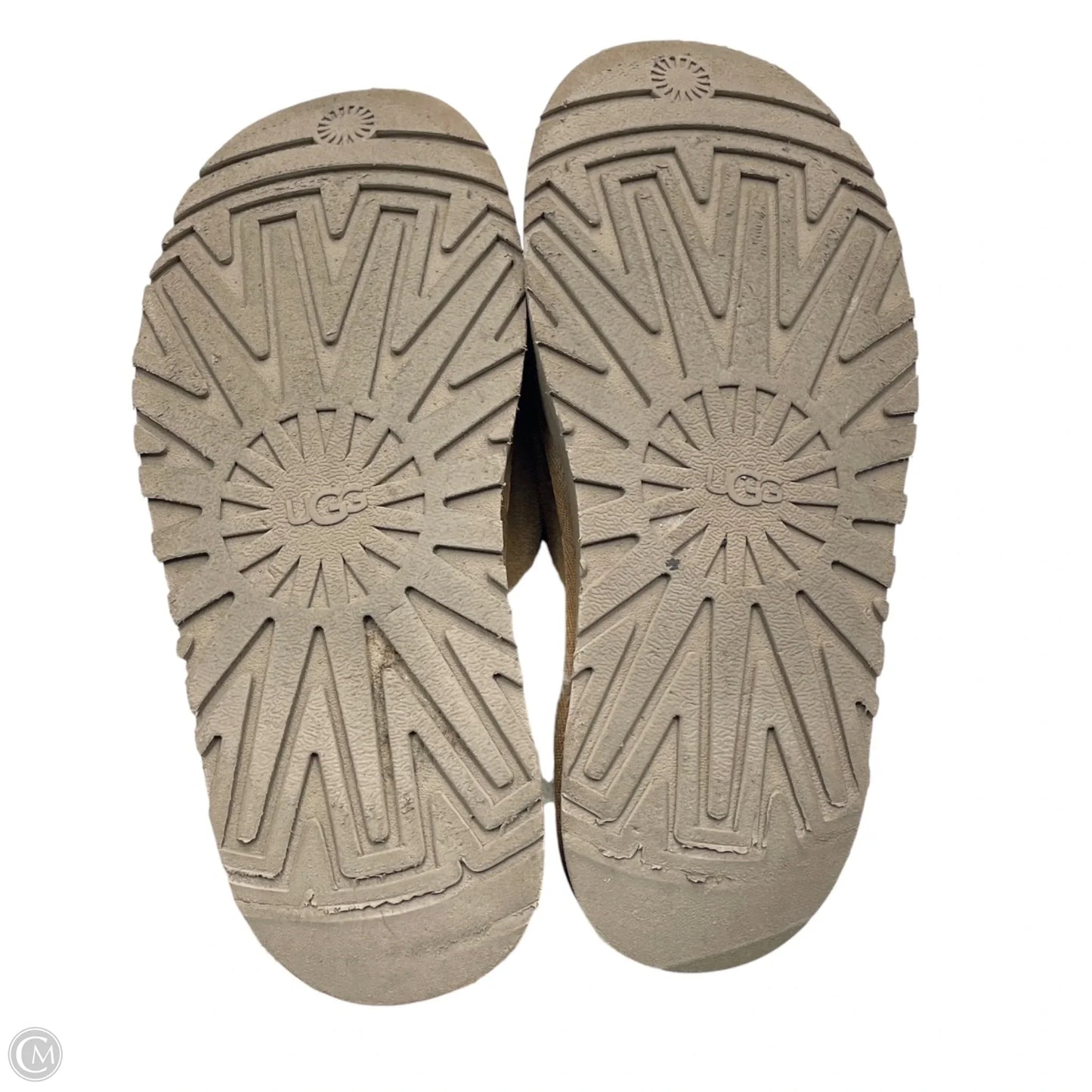 Slippers Designer By Ugg In Tan, Size: 8