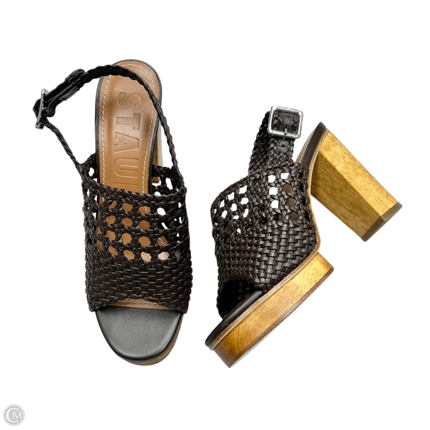 Sandals Heels Block By Staud In Brown, Size: 5.5