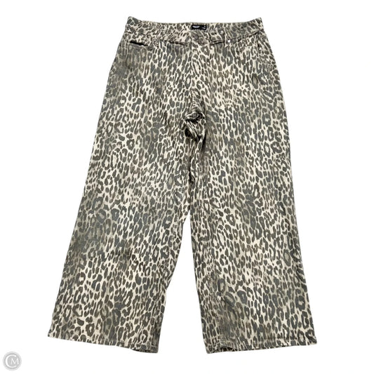Jeans Wide Leg By Simply Vera In Leopard Print, Size: 16