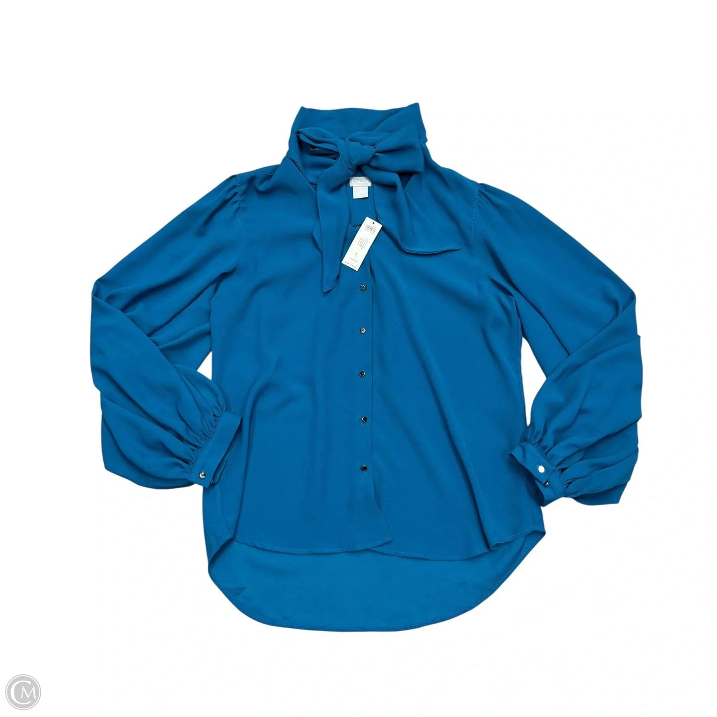 Top Long Sleeve By Chicos In Blue, Size: M