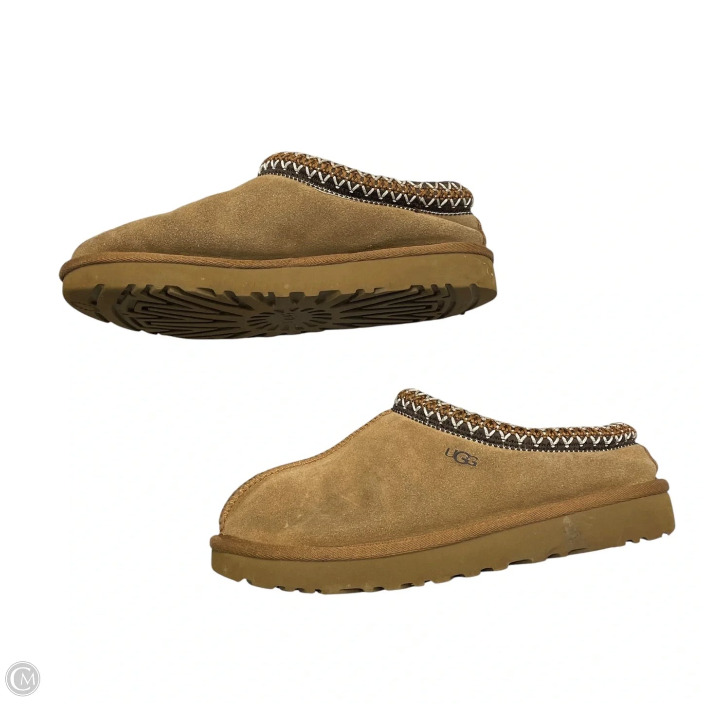 Slippers Designer By Ugg In Tan, Size: 7