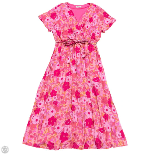 Dress Casual Maxi By Impressions In Pink & Purple, Size: 3x