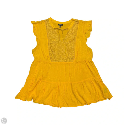 Top Short Sleeve By Torrid In Yellow, Size: 2x