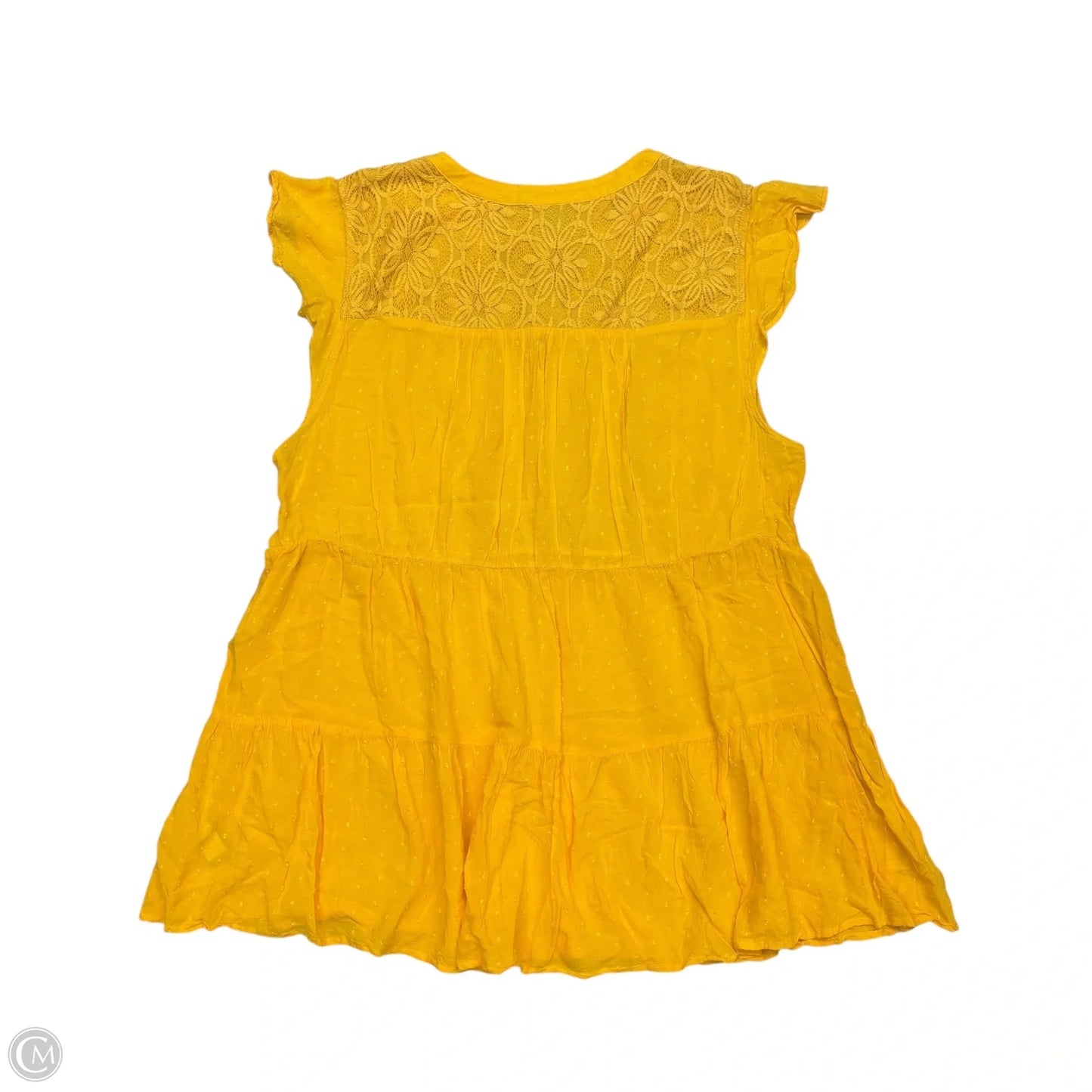 Top Short Sleeve By Torrid In Yellow, Size: 2x