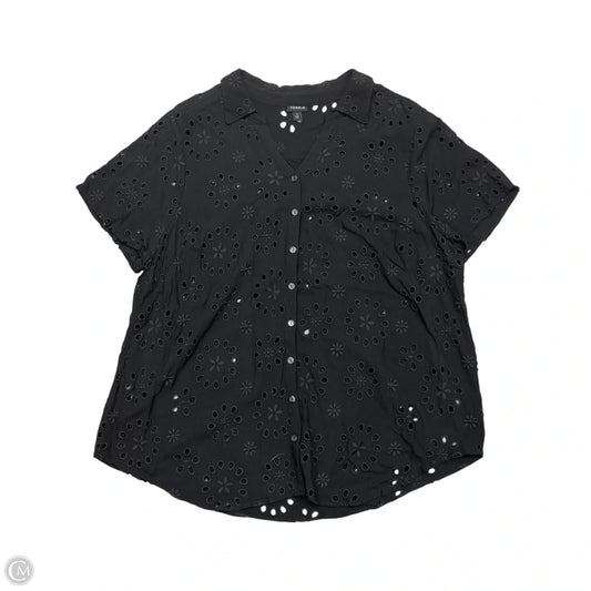 Top Short Sleeve By Torrid In Black, Size: 3x