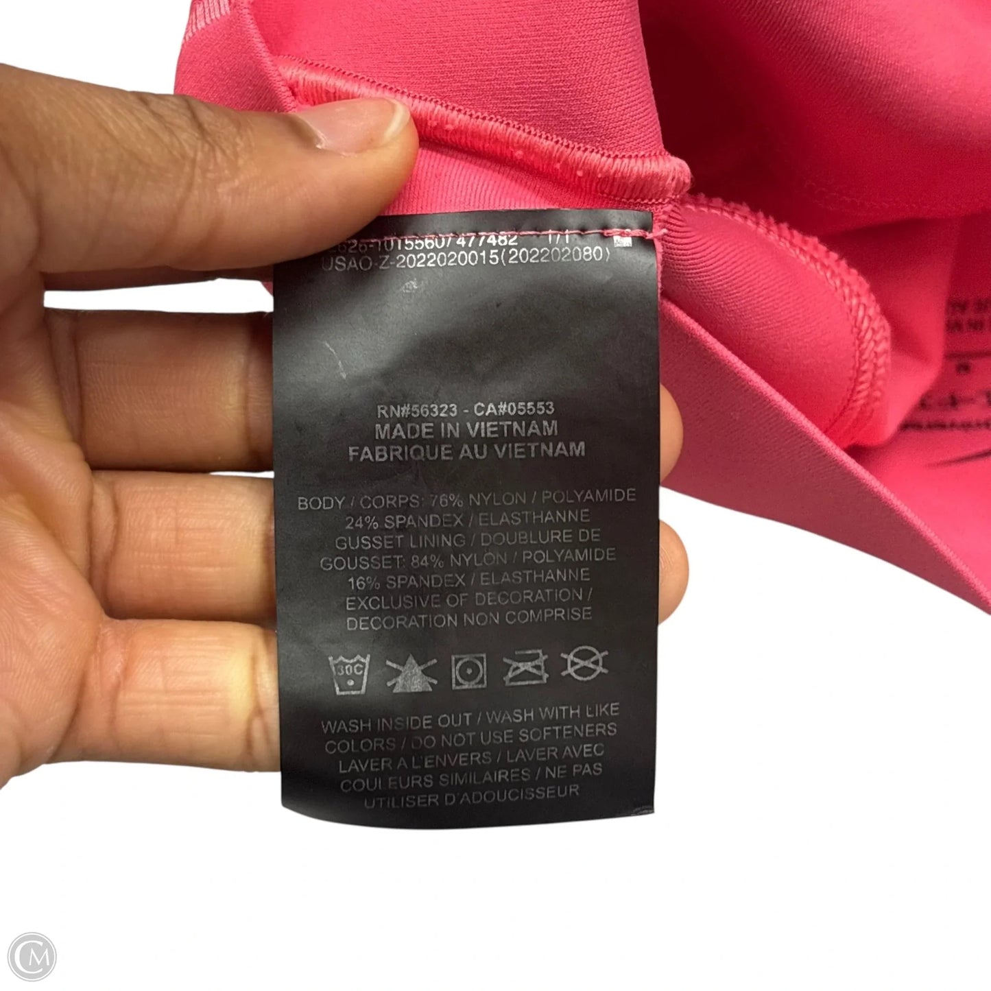 Athletic Leggings By Nike Apparel In Pink, Size: M