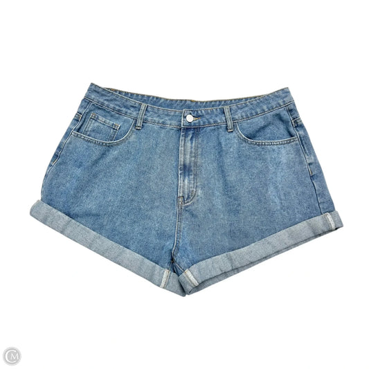 Shorts By Cider In Blue Denim, Size: 1x