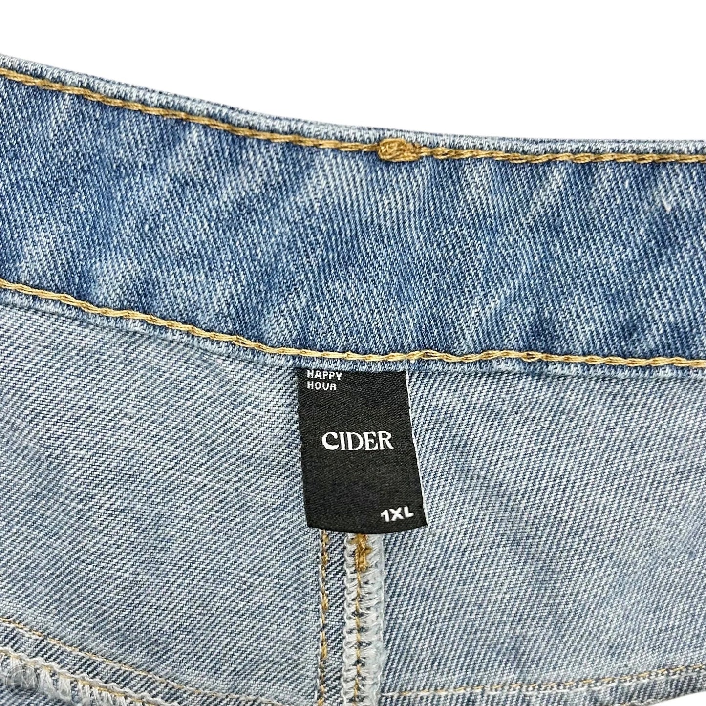 Shorts By Cider In Blue Denim, Size: 1x