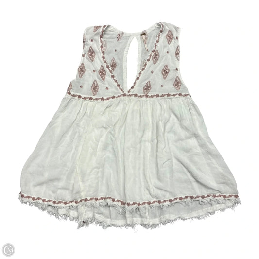 Top Sleeveless By Free People In Pink & White, Size: Xs