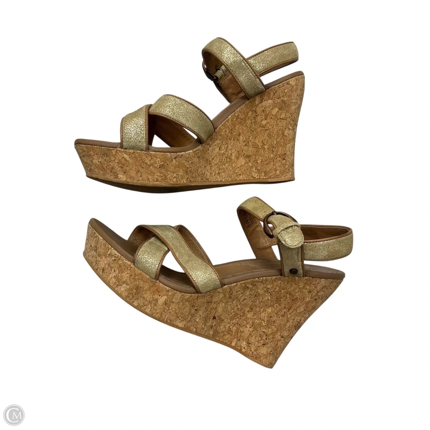 Sandals Designer By Ugg In Gold, Size: 9.5