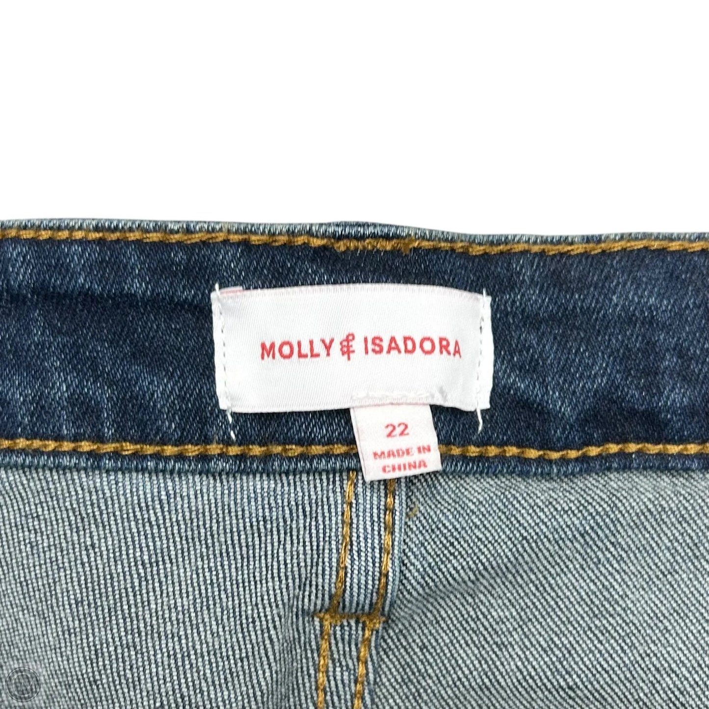 Jeans Straight By Mollu Isadora In Blue Denim, Size: 22
