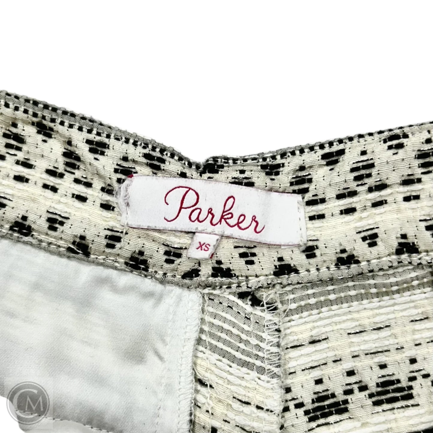 Shorts Designer By Parker In Black Cream, Size: Xs