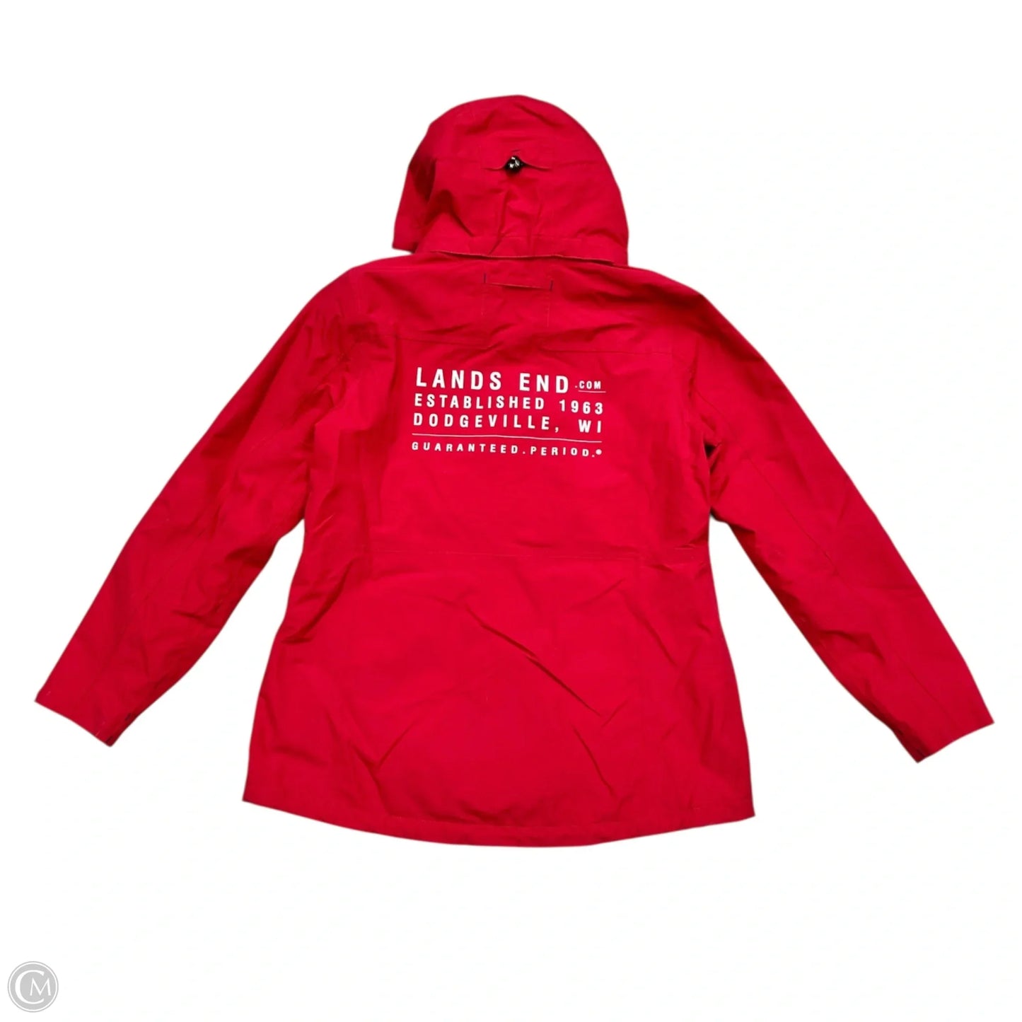 Jacket Windbreaker By Lands End In Red, Size: L