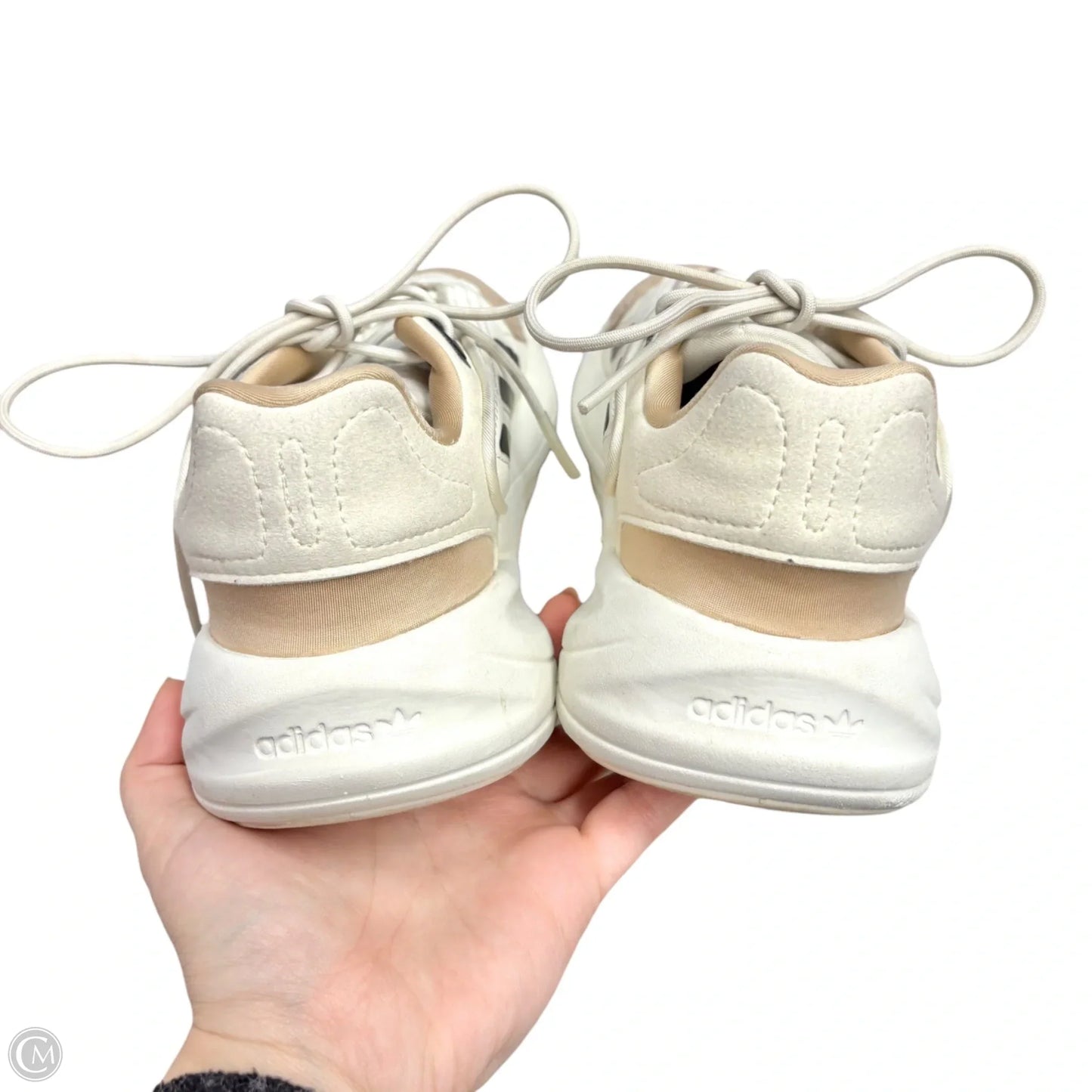 Shoes Sneakers By Adidas In Tan & White, Size: 6