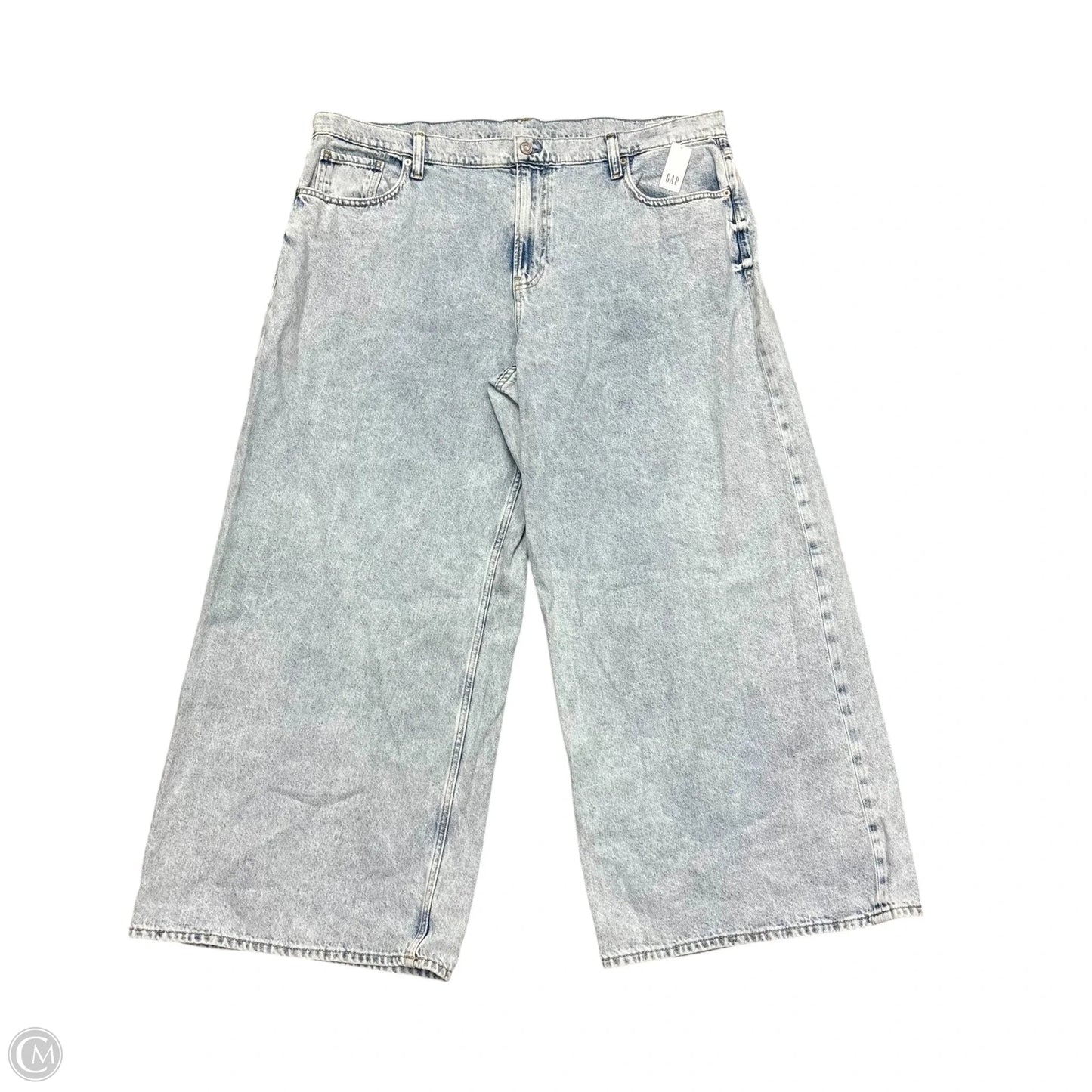 Jeans Wide Leg By Gap In Blue Denim, Size: 20
