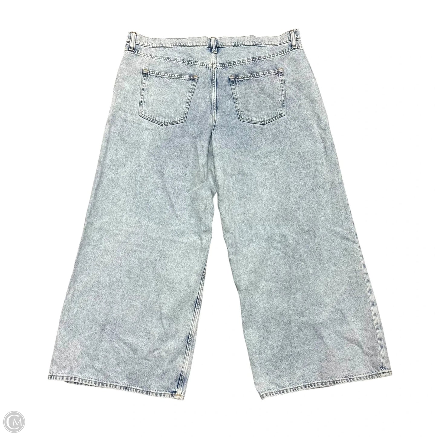 Jeans Wide Leg By Gap In Blue Denim, Size: 20