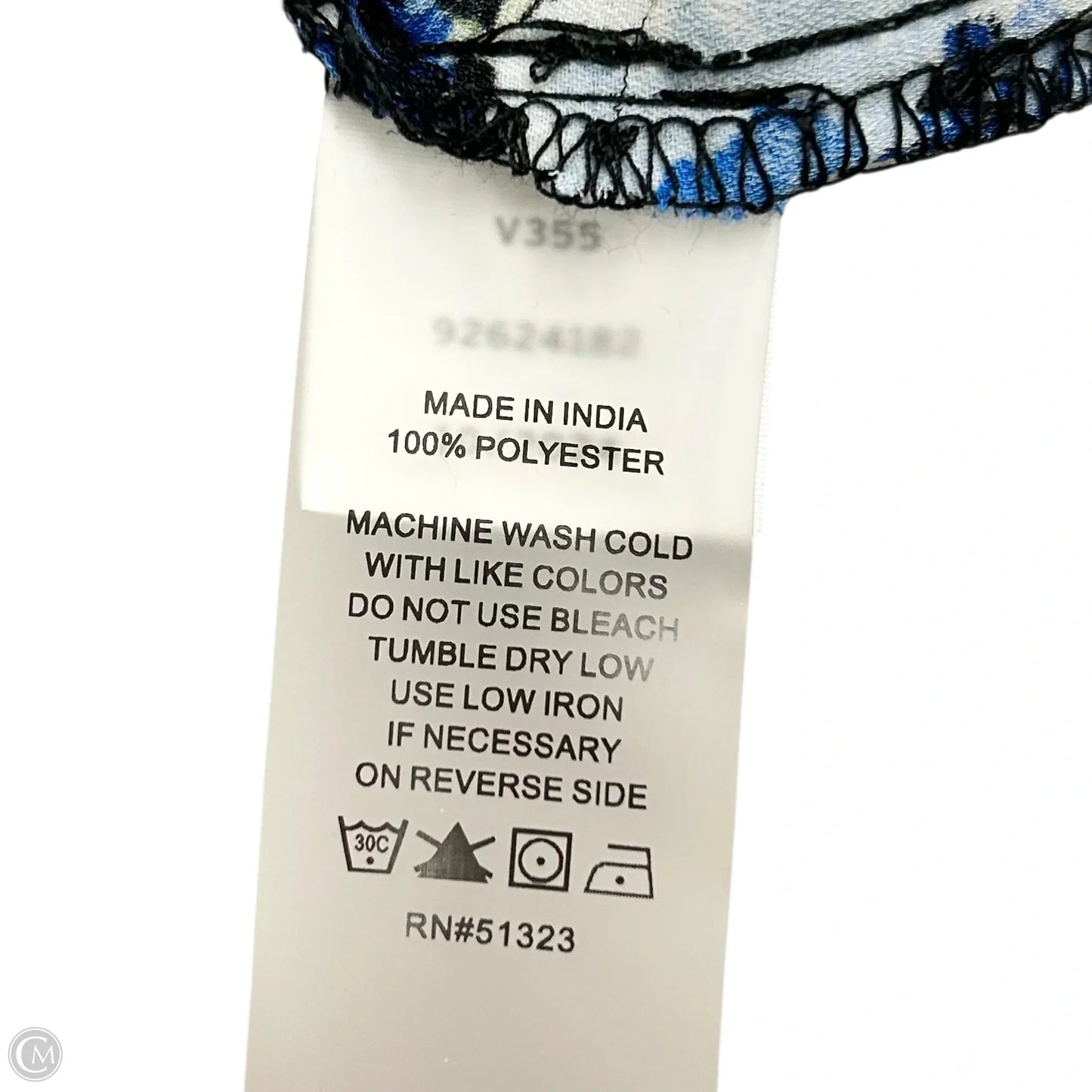 Top Long Sleeve By Vince Camuto In Black & Blue, Size: 1x