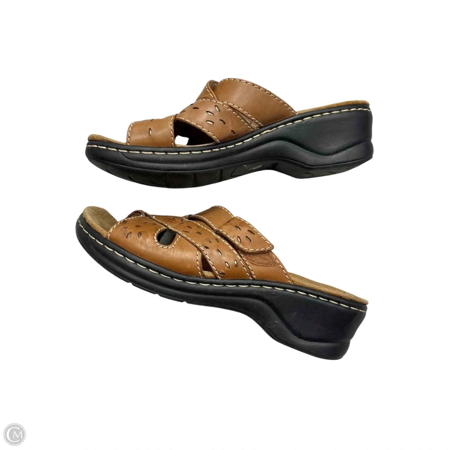 Sandals Flats By Clarks In Tan, Size: 6.5