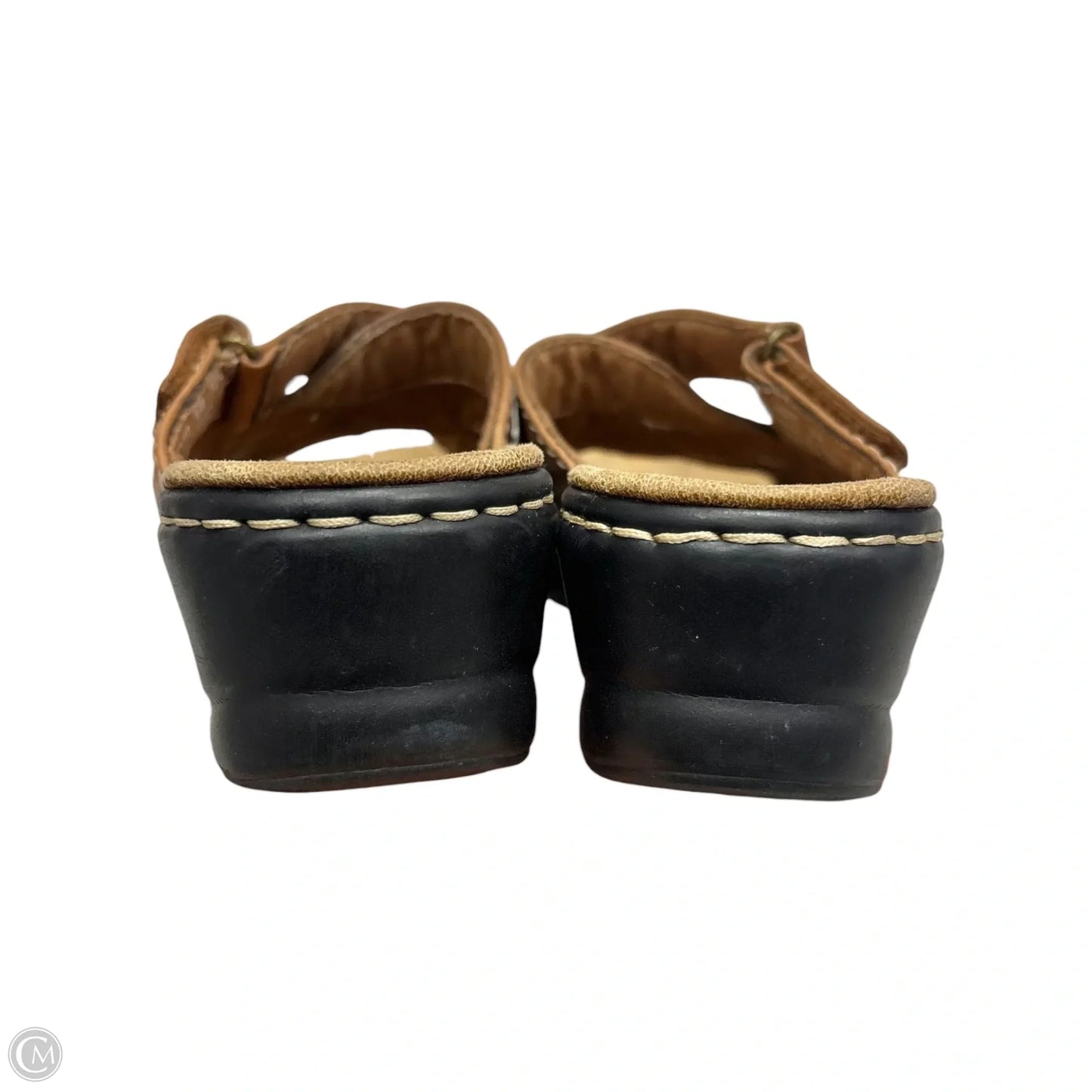Sandals Flats By Clarks In Tan, Size: 6.5