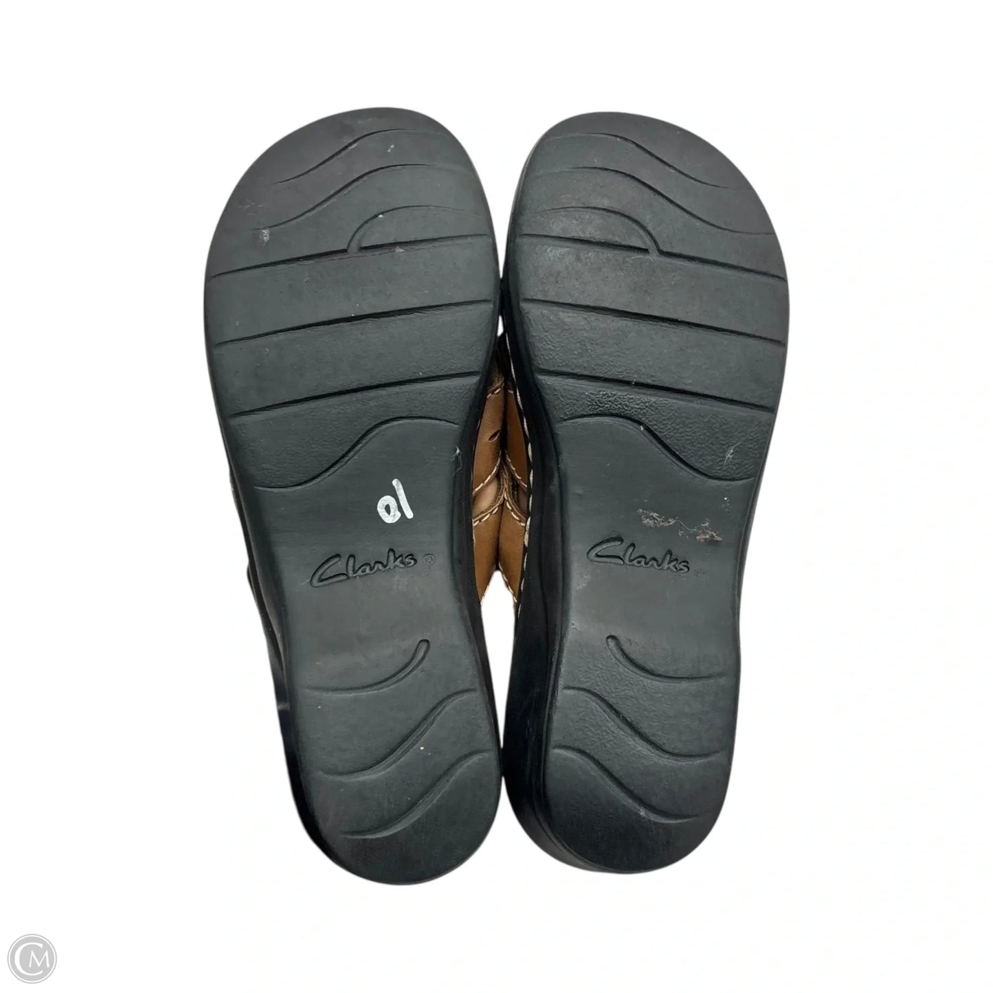 Sandals Flats By Clarks In Tan, Size: 6.5