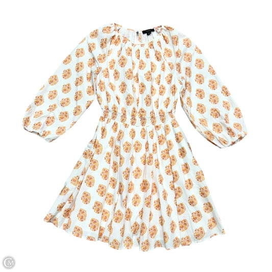 Dress Casual Short By J. Crew In Orange & White, Size: Xs