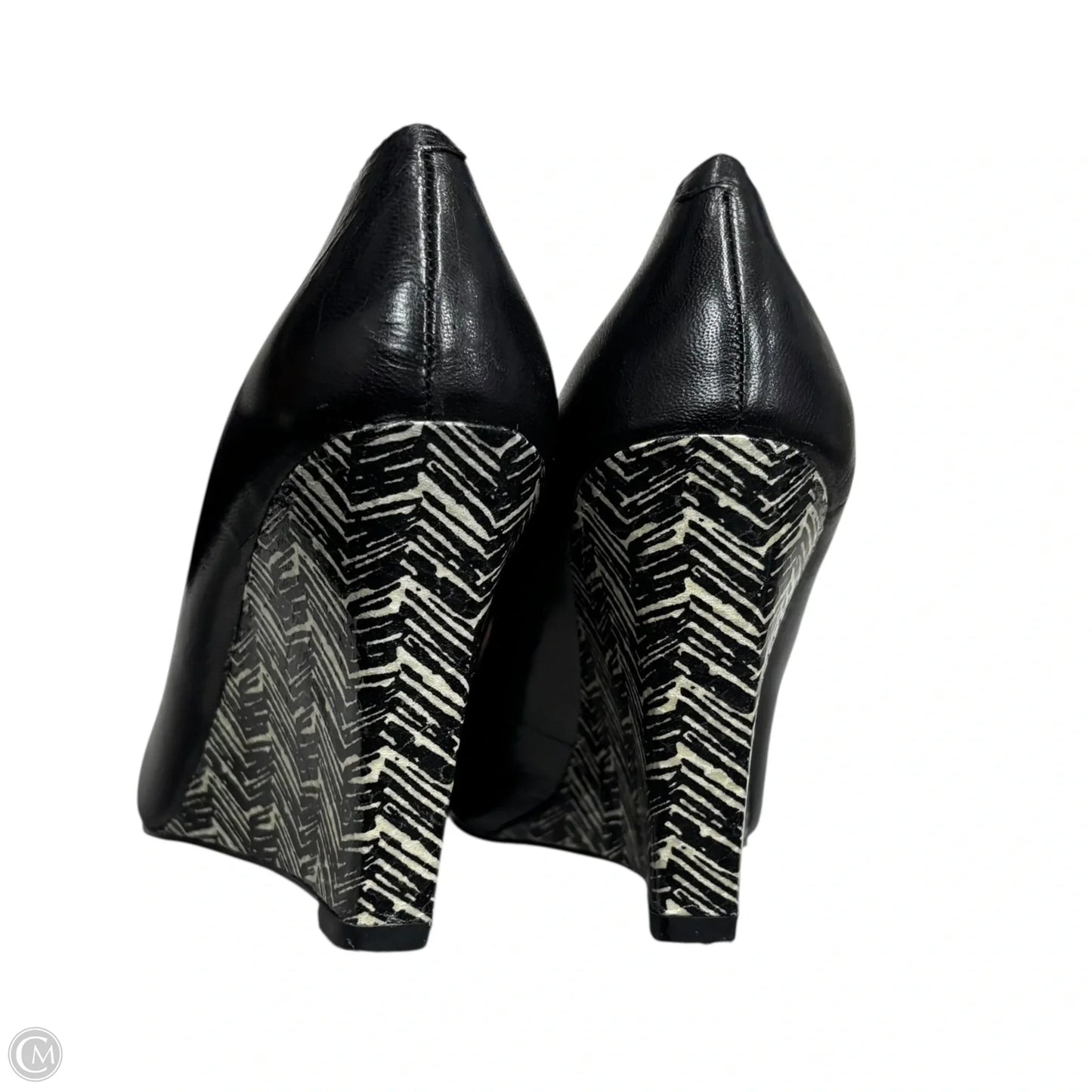 Shoes Heels Wedge By Nine West In Black, Size: 6.5