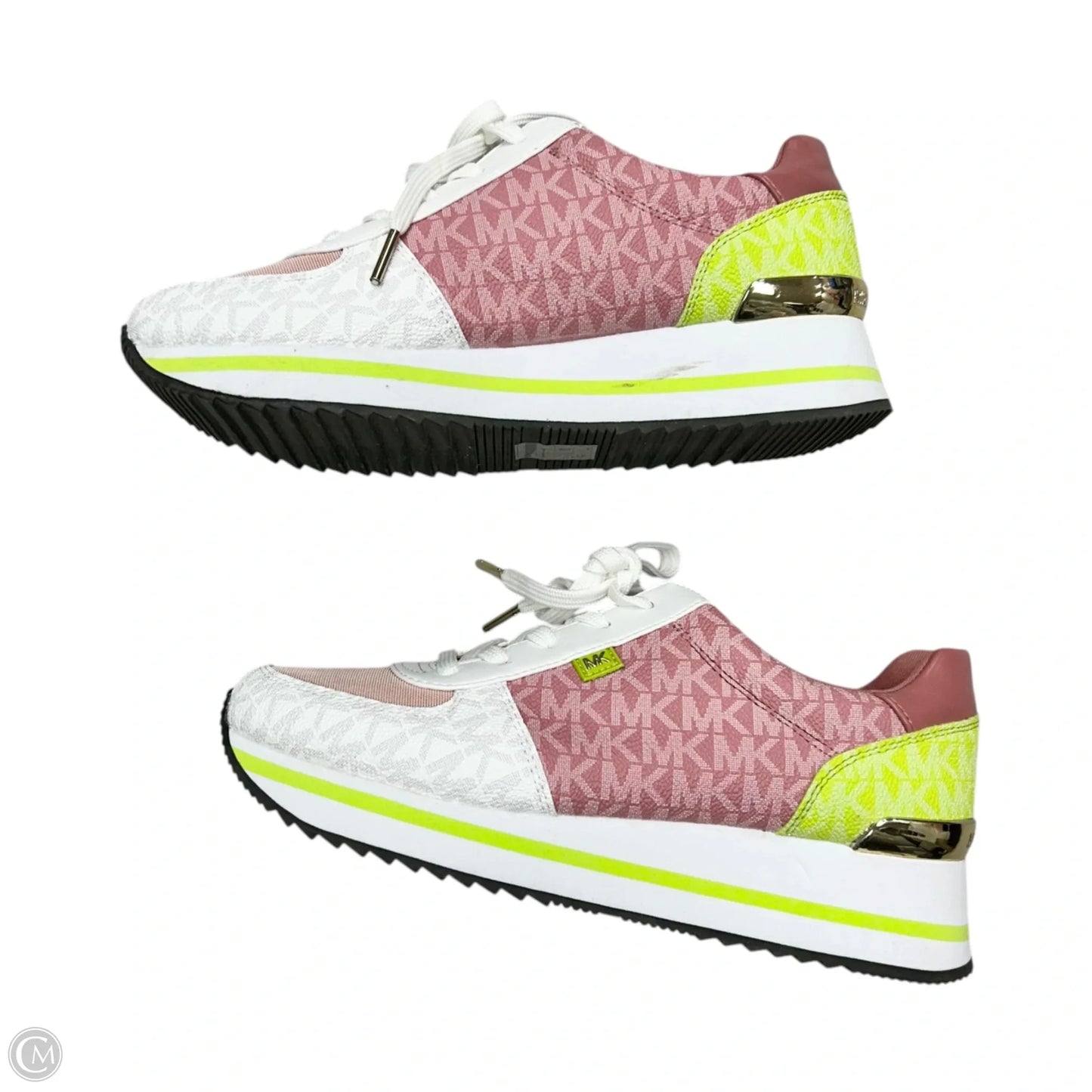 Shoes Sneakers By Michael By Michael Kors In Green & Pink, Size: 8.5