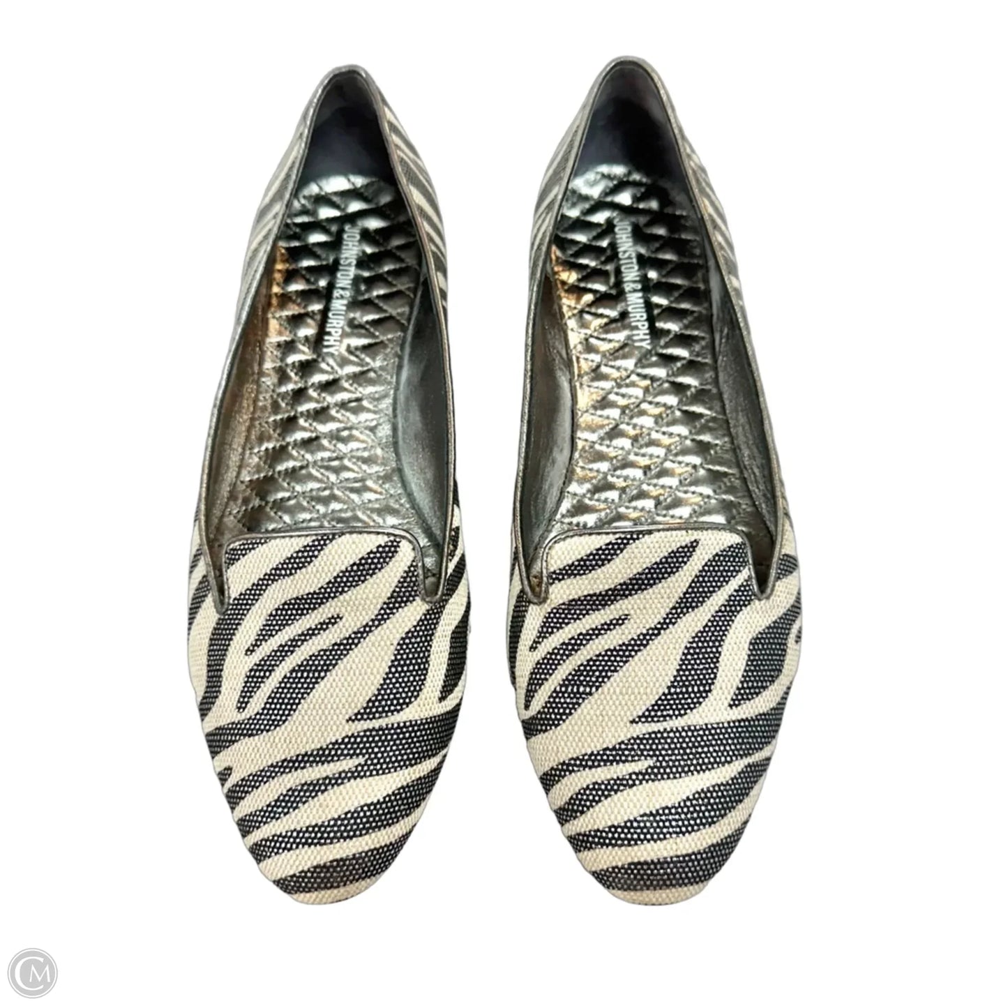 Shoes Flats By Johnston & Murphy In Silver & Tan, Size: 7