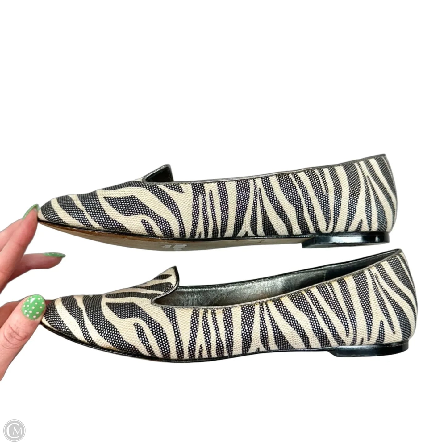 Shoes Flats By Johnston & Murphy In Silver & Tan, Size: 7