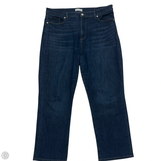 Jeans Cropped By Loft In Blue Denim, Size: 14