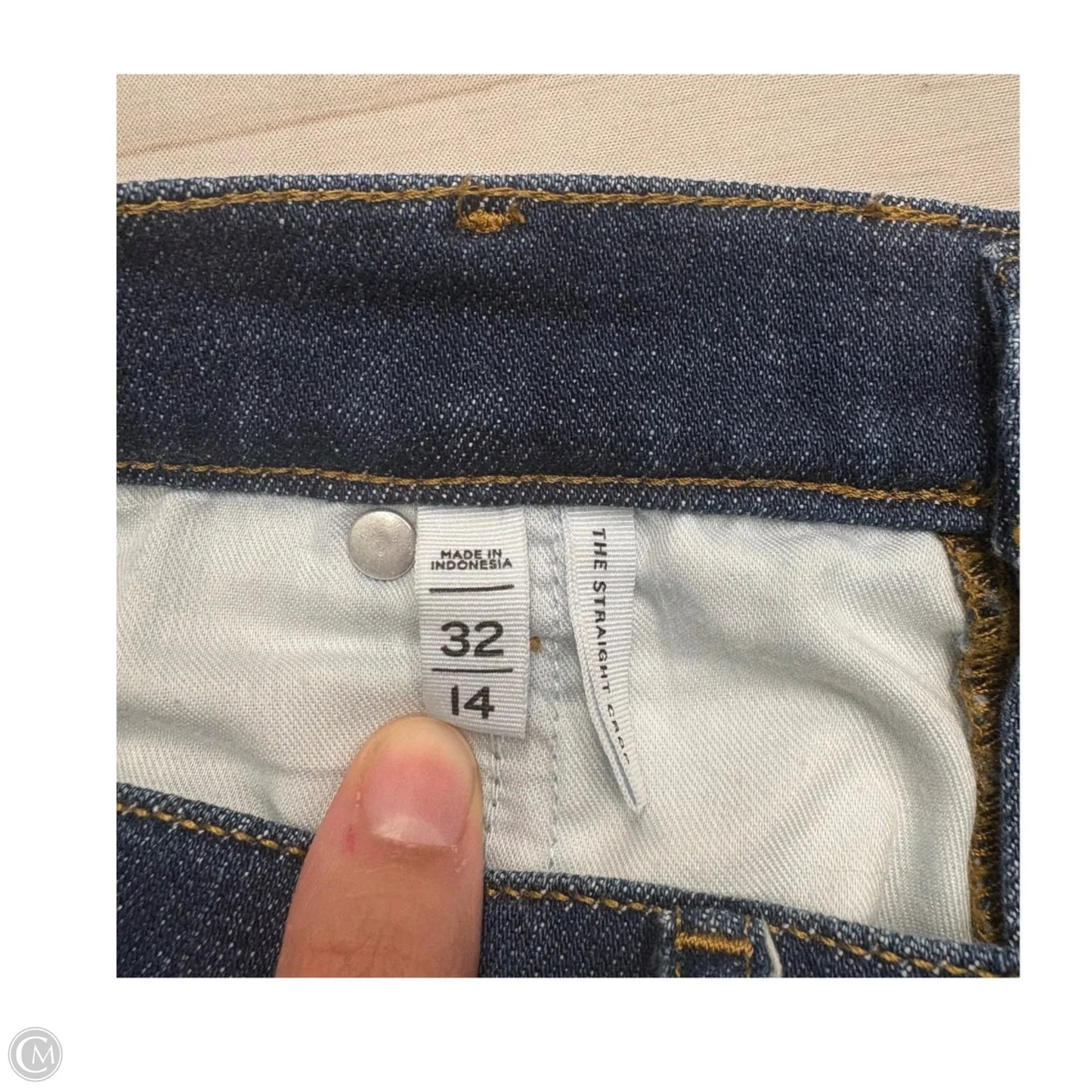 Jeans Cropped By Loft In Blue Denim, Size: 14