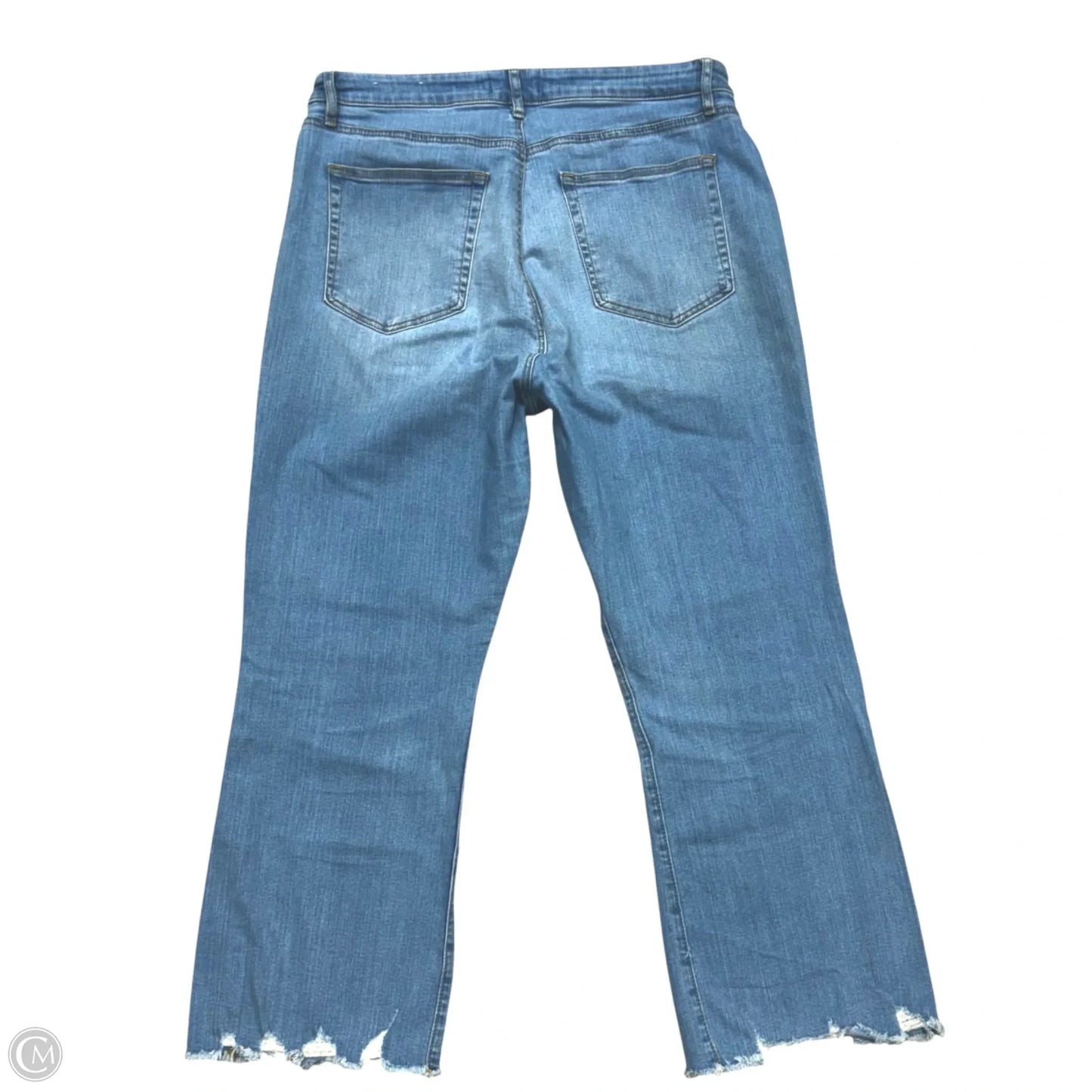 Jeans Cropped By Loft In Blue Denim, Size: 14