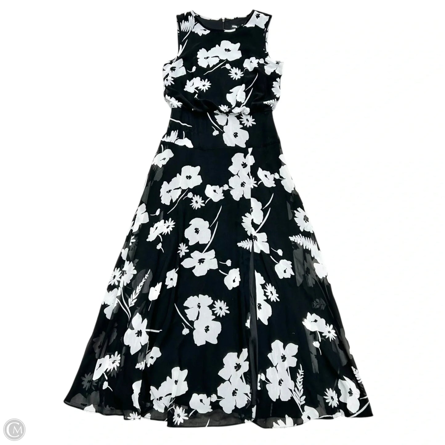 Dress Designer By Karl Lagerfeld In Black & White, Size: Xs