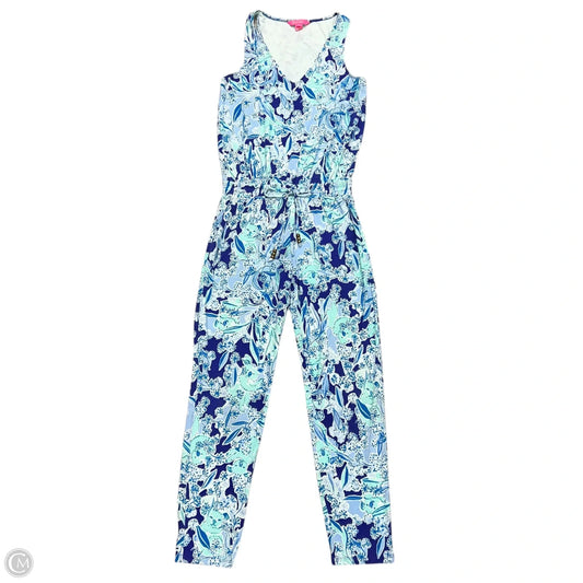 Jumpsuit Designer By Lilly Pulitzer In Blue & White, Size: Xs