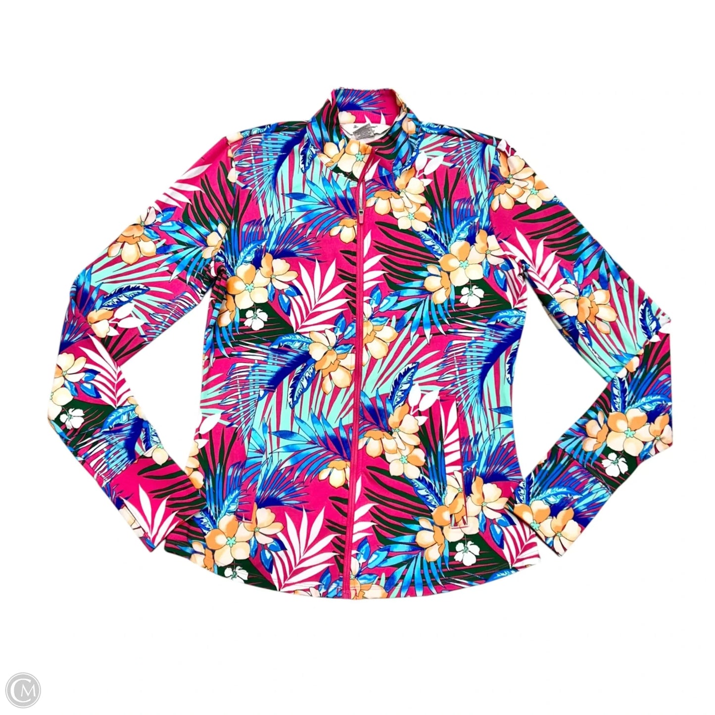 Athletic Jacket By Tommy Bahama In Tropical Print, Size: S