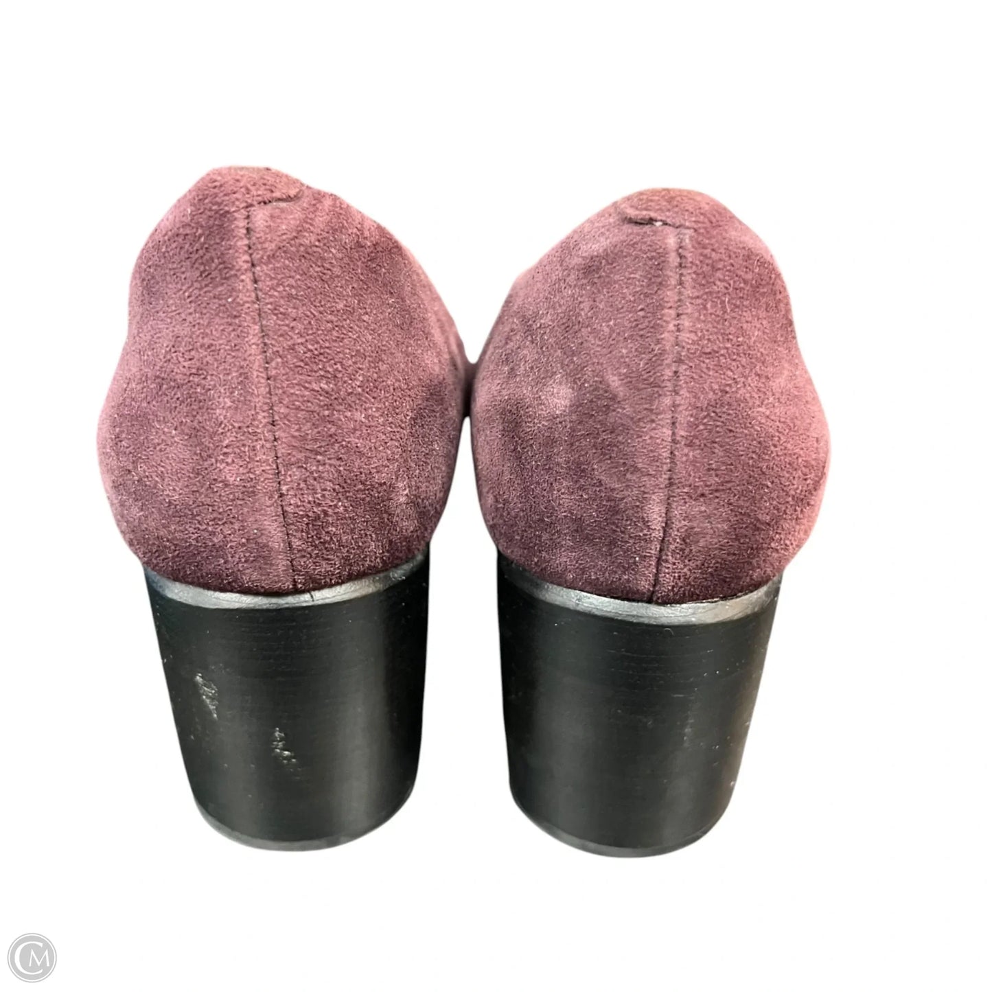 Shoes Heels Block By Clarks In Maroon, Size: 10